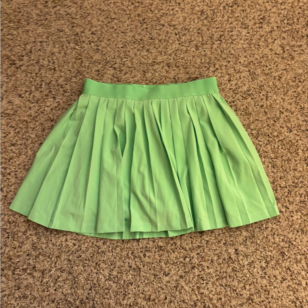 Pleated Green Girl’s Skirt - Brand Unknown